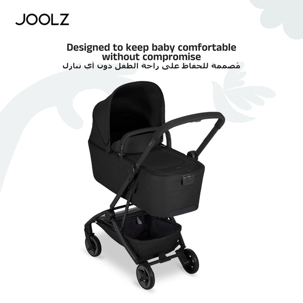 Aer² Compact & Lightweight Baby Cot | Self-Standing Fold | Suitable for Newborns | Space Black | Breathable Mattress | UPF 50+ Sun Protection | Ultra-Compact | 90x42x15 CM | 3.9 Kg