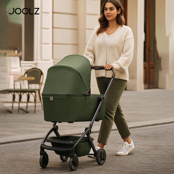 Aer² Compact & Lightweight Baby Cot | Self-Standing Fold | Suitable for Newborns | Forest Green | Breathable Mattress | UPF 50+ Sun Protection | Ultra-Compact | 90x42x15 CM | 3.9 Kg