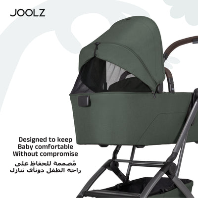 Aer² Compact & Lightweight Baby Cot | Self-Standing Fold | Suitable for Newborns | Forest Green | Breathable Mattress | UPF 50+ Sun Protection | Ultra-Compact | 90x42x15 CM | 3.9 Kg