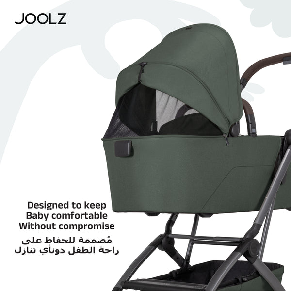 Aer² Compact & Lightweight Baby Cot | Self-Standing Fold | Suitable for Newborns | Forest Green | Breathable Mattress | UPF 50+ Sun Protection | Ultra-Compact | 90x42x15 CM | 3.9 Kg