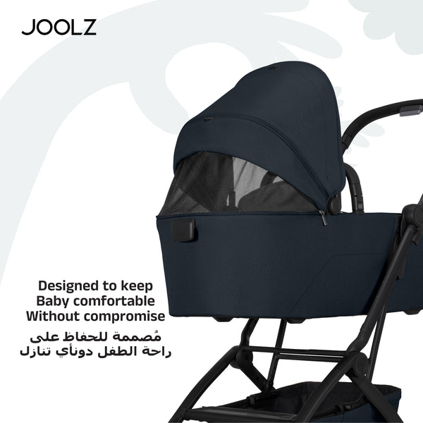 Aer² Compact & Lightweight Baby Cot | Self-Standing Fold | Suitable for Newborns | Navy Blue | Breathable Mattress | UPF 50+ Sun Protection | Ultra-Compact | 90x42x15 CM | 3.9 Kg