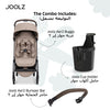 Lightweight Aer2 Baby Stroller with Bumper Bar & Cup Holder | Easy Fold One-Hand | Newborn to Toddler Travel Buggy | Comfortable Reclining Seat | 83×45×105 CM-Forest Green