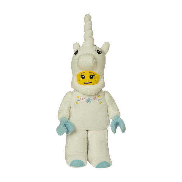 Manhattan Toys LEGO Unicorn Girl Plush Character Toy, Soft Collectible Fantasy Doll for Kids, Cute Room Decor, Gift for Boys & Girls, Stuffed Figure, 35.5 cm