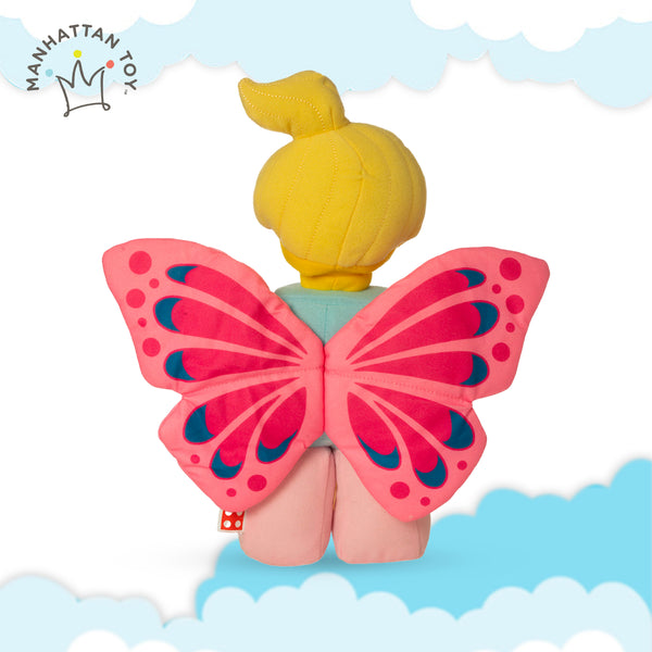 Manhattan Toys LEGO Butterfly Girl Plush Character Toy, Soft Collectible Fantasy Doll for Kids, Cute Room Decor, Gift for Boys & Girls, Stuffed Figure, 17.8W x 9D x 35.5H cm