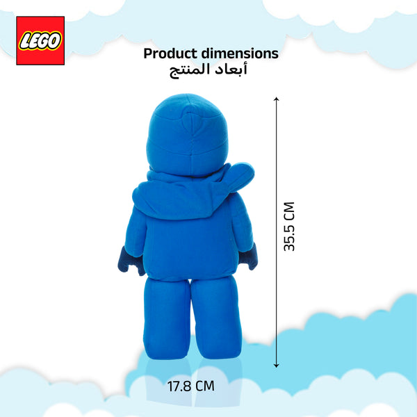 Manhattan Toys LEGO Ninjago Jay Plush Character Toy, Soft Collectible Ninja Doll for Kids, Bedroom Decor, Gift for Boys & Girls, Stuffed Figure, 35.5 cm