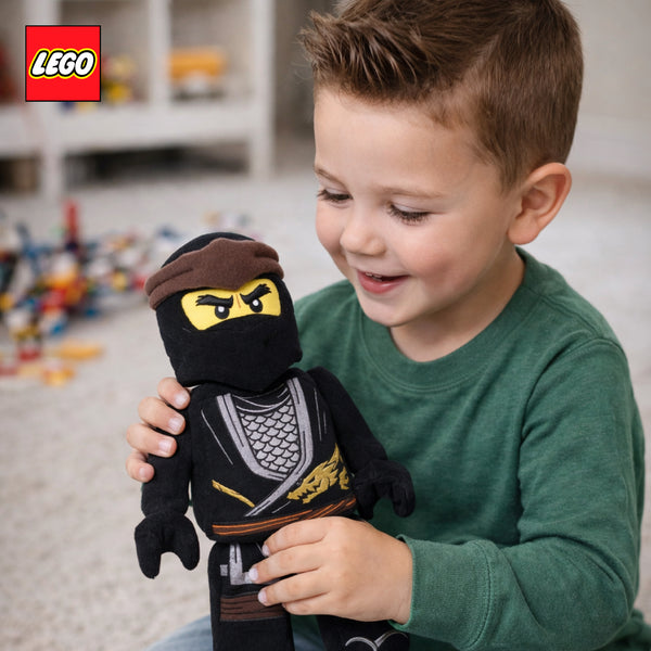 Manhattan Toys LEGO Ninjago Cole Plush Character Toy, Soft Collectible Ninja Doll for Kids, Bedroom Decor, Gift for Boys & Girls, Stuffed Figure, 30.5 cm