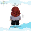 Manhattan Toys LEGO Hermione Granger Plush Character Toy, Soft Collectible Wizard Doll for Kids, Room Decor, Gift for Boys & Girls, Stuffed Figure, 17.8W x 12.1D x 30.5H cm