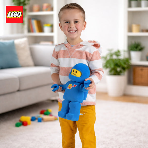 Manhattan Toys LEGO Blue Astronaut Plush Character Toy, Soft Collectible Space Doll for Kids, Room Decor, Gift for Boys & Girls, Stuffed Figure, 23.9 cm