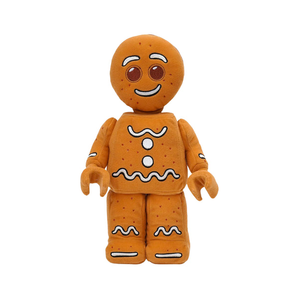 Manhattan Toys LEGO Gingerbread Man Plush Character Toy, Soft Collectible Holiday Doll for Kids, Festive Room Decor, Gift for Boys & Girls, Stuffed Figure, 23.9 cm