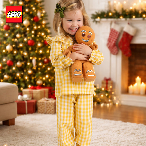 Manhattan Toys LEGO Gingerbread Man Plush Character Toy, Soft Collectible Holiday Doll for Kids, Festive Room Decor, Gift for Boys & Girls, Stuffed Figure, 23.9 cm