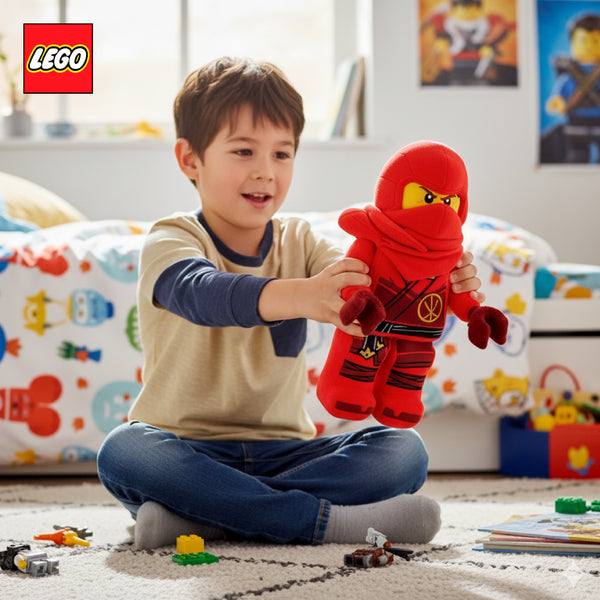 Manhattan Toys LEGO Ninjago Kai Plush Character Toy, Soft Collectible Ninja Doll for Kids, Bedroom Decor, Gift for Boys & Girls, Stuffed Figure, 17.8 cm