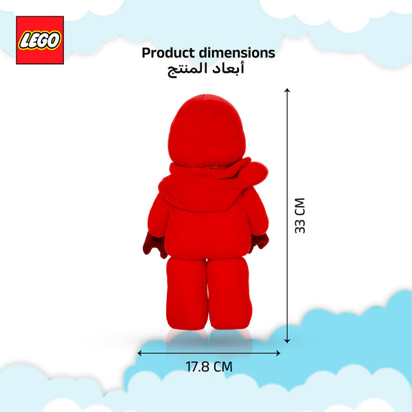 Manhattan Toys LEGO Ninjago Kai Plush Character Toy, Soft Collectible Ninja Doll for Kids, Bedroom Decor, Gift for Boys & Girls, Stuffed Figure, 17.8 cm