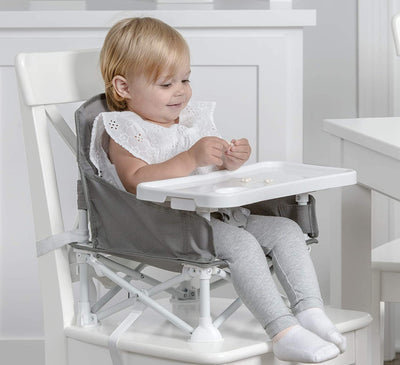 Portable Baby Booster Seat with Tray – Lightweight, Foldable & Travel-Ready High Chair for Indoor & Outdoor Use – Safe, Sturdy & Easy to Clean