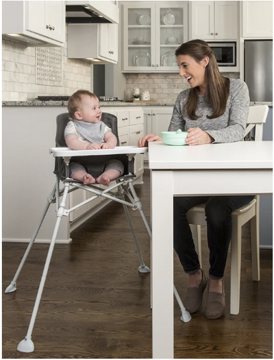 Portable Baby High Chair – Foldable Travel Booster Seat with Tray – Lightweight, Compact & Easy to Clean – Indoor & Outdoor Dining for Babies & Toddlers