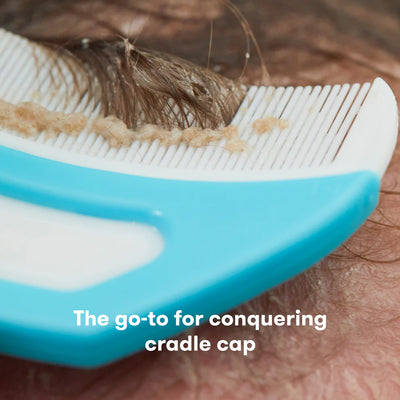 Frida Baby The 3-Step Cradle Cap System By | Dermafrida The Flakefixer | Sponge, Brush, Comb And Storage Stand For Babies With Cradle Cap
