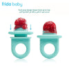 Frida Baby Push Pop Feeder | Baby Food Feeder for Fresh & Frozen Fruits | Safe & Easy Grip Handle | Mess-Free Silicone Teether | Ideal for 4+ Months | BPA-Free