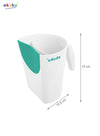 Akuku Tear-Free Shampoo Rinse Cup for Kids | Dual-Chamber Hair Washing Jug | Flexible Soft Rim | No-Splash Baby Bath Tool | Easy Grip Handle | 16 x 8 cm