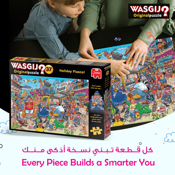 Wasgij Original 37: Holiday Fiasco Puzzle | 1000 Pieces | Challenge Your Imagination | Eco-Friendly Recycled Cardboard | Unique Twist on Jigsaw Puzzles | 68 x 49 cm