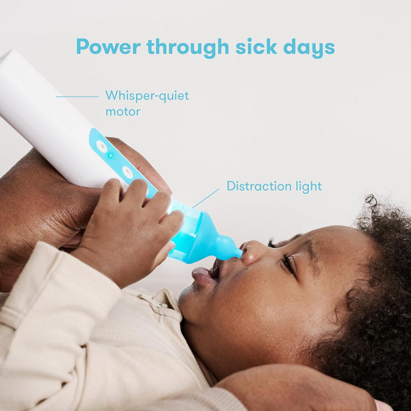 Frida Baby Electric NoseFrida Nasal Aspirator for Baby, Nose Sucker for Allergy Relief for Baby & Toddler, Nasal Aspirator with 3 Suction Levels, 2 Silicone Tips, USB Rechargeable
