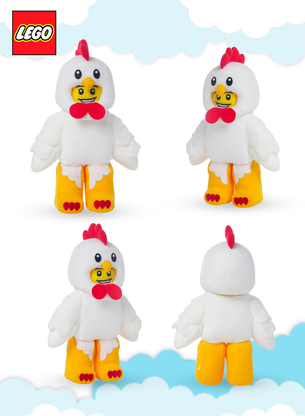 Manhattan Toys LEGO Chicken Suit Guy Plush Character Toy, Collectible Costume Doll for Kids, Cute Room Decor, Gift for Boys & Girls, Soft Stuffed Figure, 15.2 cm