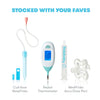 Frida Baby Mobile Medicine Cabinet Travel Kit | Baby Essentials Gift Set Includes NoseFrida Snotsucker, Rectal Thermometer, MediFrida Medicine Dispenser with Portable Carrying Case