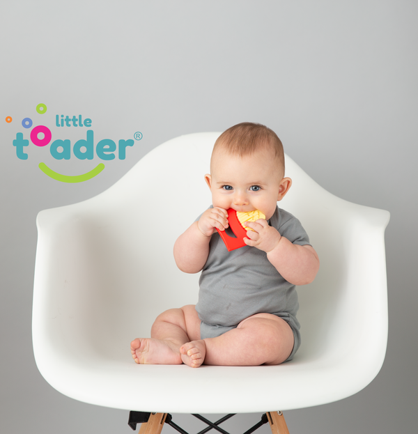 Novelty Baby Teether French Fries Design | 100% Food-Grade Silicone Teething Toy | BPA-Free Soothing Gum Massager for Infants | Funny Cute Photo Prop Gift | 3+ Months |(French Fries Design)