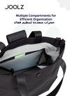 Eco-Friendly Changing Bag | Spacious Baby Diaper Bag with Insulated Bottle Pocket | Laptop Compartment | Foldable Changing Mat | Water-Repellent | 20L Capacity | 36 x 13.5 x 45 cm - Black