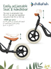 Charlie Black 10-Inch Kids Balance Bike | Adjustable Seat | Puncture-Free Tires | Carry Handle | 18-48 months