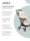 Aer² Compact & Lightweight Baby Stroller | One-Hand Fold | Suitable from Newborn to Toddler | Easy Steering | Airplane Friendly | Ultra-Compact | 44x53x23.5 CM | Calming Beige | 6.2 Kg