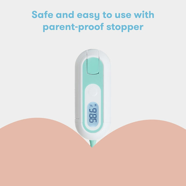 Frida Baby 3-in-1 True Temp Digital Thermometer for Fevers: Babies & Kids (Rectal, Underarm + Oral)