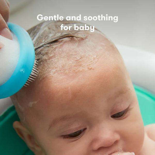 Frida Baby The 3-Step Cradle Cap System By | Dermafrida The Flakefixer | Sponge, Brush, Comb And Storage Stand For Babies With Cradle Cap