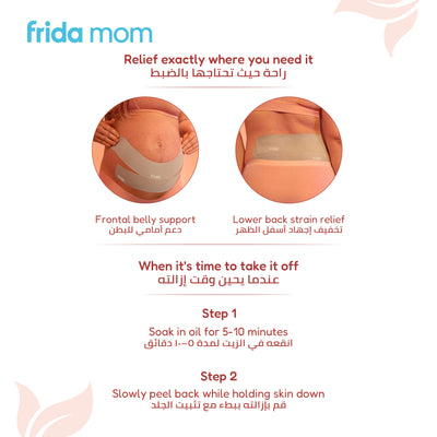 Pregnancy Belly Band Kinesiology Tape | Discreet Maternity Support | Back & Round Ligament Pain Relief | Waterproof Medical Grade Adhesive | 5.49m Roll with Storage Dispenser