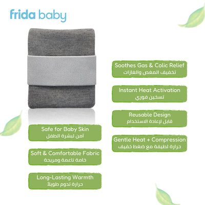 Baby Gas & Colic Heating Pad | Reusable Tummy Warmer with Gentle Heat & Compression | Helps Soothe Belly Discomfort | Soft Comfort Wrap | 16 x 63 CM