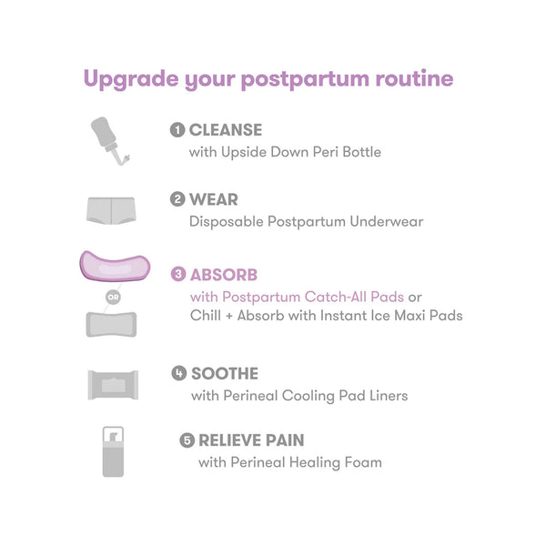Frida Mom Postpartum Pads - Leak-Proof Maxi Pads with 6 Layers of Protection - Maximum Absorbency (18ct)