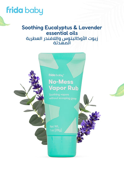 No-Mess Vapor Rub for Babies | Soothing Eucalyptus & Lavender | Made in USA | Petroleum-Free | Built-in Applicator | 28g Tube | Long-Lasting Comfort | Non-Staining