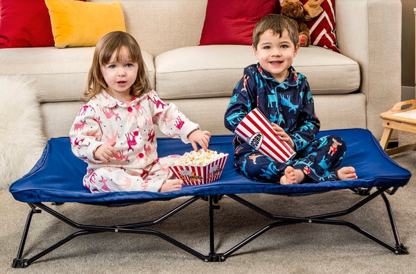 Regalo My Cot Portable Toddler Bed (Royal Blue) – Foldable Travel Cot, Lightweight & Sturdy Frame, No-Setup Design, Indoor & Outdoor Use, Perfect for Sleepovers & Camping