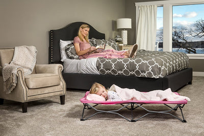Regalo My Cot Portable Toddler Bed (Pink) – Foldable Travel Cot, Lightweight & Sturdy Frame, No-Setup Design, Indoor & Outdoor Use, Perfect for Sleepovers & Camping