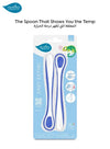 Set of 2 Thermosensitive Spoons | Easy Eating | Colour Changing | Long Handle | Suitable for Liquids | Ideal for Baby Food | BPA-Free | 37°C Temperature Indicator | blue