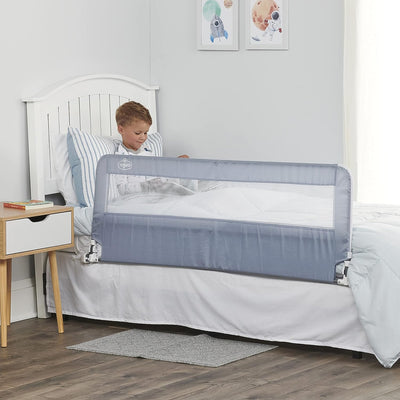 Regalo HideAway 54-Inch Extra Long Bed Rail – Secure Swing-Down Guard, Reinforced Anchor Safety, Sturdy Metal Frame, Breathable Mesh, No-Tool Setup, Grey