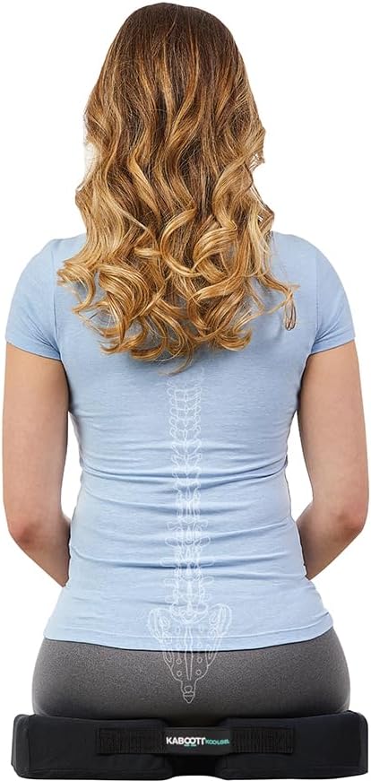 Contour Kabooti Cool Gel Seat Cushion | Coccyx Cushion for Tailbone Pain, Sciatica, Back Pressure Relief | Cooling Seat Support, Ergonomic Chair Cushion for Home, Office, Gaming, Wheelchair, Car Seat