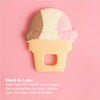 Novelty Baby Teether Neapolitan Ice Cream Design | 100% Food-Grade Silicone Teething Toy | BPA-Free Soothing Gum Massager for Infants | Funny Photo Prop Gift | 3+ Months |(Neapolitan Ice Cream Design)