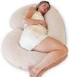 PharMeDoc CeeCee Pillow - Organic Cotton Pregnancy Pillows C-Shape Full Body Pillow and Maternity Support (Natural Cover)- Support for Back, Hips, Legs, Belly a Must Have for Pregnant Women
