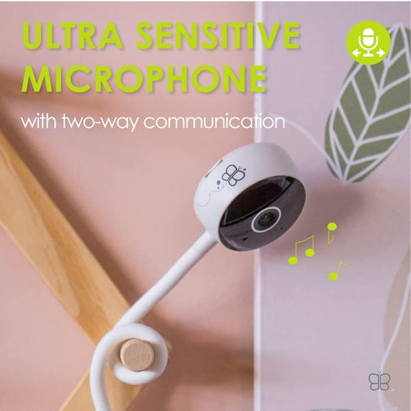 BBluv Viyu Smart Wi-Fi Baby Monitor with HD Camera, Flexible Mount, Two-Way Audio & Motion Detection – Secure Night Vision & Mobile App Connectivity