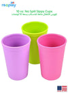 Drinking Cup Set of 3 - 295 ml | Purple | Bright Pink | Lime | BPA-Free | Dishwasher & Microwave Safe | Stackable & Durable | Made from Recycled Polypropylene