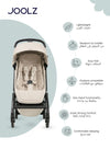 Aer² Compact & Lightweight Baby Stroller | One-Hand Fold | Suitable from Newborn to Toddler | Easy Steering | Airplane Friendly | Ultra-Compact | 44x53x23.5 CM | Calming Beige | 6.2 Kg