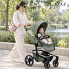 Breathable Stroller Seat Liner | Cooling 3D Mesh & Soft Bamboo Viscose | Reversible Padded Cushion | Machine Washable | Fits Aer2, Day5 & Geo | Folded 42 x 14 cm | Forest Green