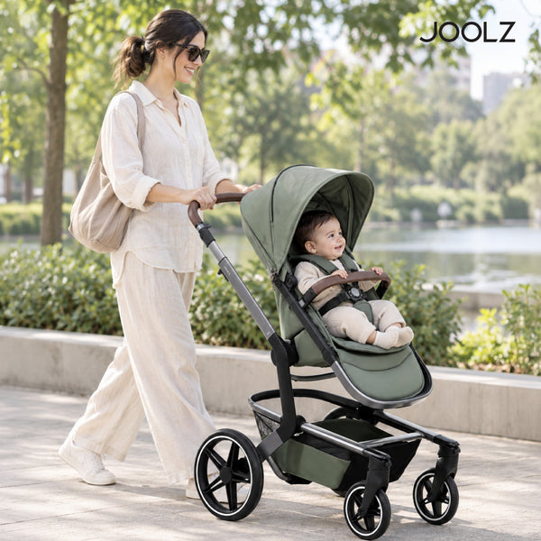 Breathable Stroller Seat Liner | Cooling 3D Mesh & Soft Bamboo Viscose | Reversible Padded Cushion | Machine Washable | Fits Aer2, Day5 & Geo | Folded 42 x 14 cm | Forest Green