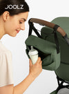 Compact Baby Stroller Organiser | Easy to Attach | Extra Storage for Diapers, Bottles, Toys | Secure Zipper Closure | Compatible with Joolz GEO/AER/HUB/Day |  30 x 10 x 15 cm Forest Green
