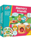 Memory Friends Wooden Memory Game | 20 Playing Cards | Improve Memory & Language Skills | 8 Wooden Pieces | 1-2 Players | Educational Fun for Toddlers | 3+ Years