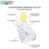 Teething Blanket for Babies | Soft Silicone Teether | Cactus Design | BPA-Free & Safe | Machine Washable | 25 x 25 x 3 cm | Suitable for 3-12 Months - MB03SU